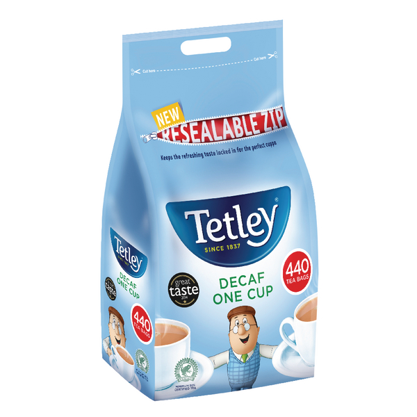 Tetley One Cup Decaff Tea Bags Pk440 OneStopStationery